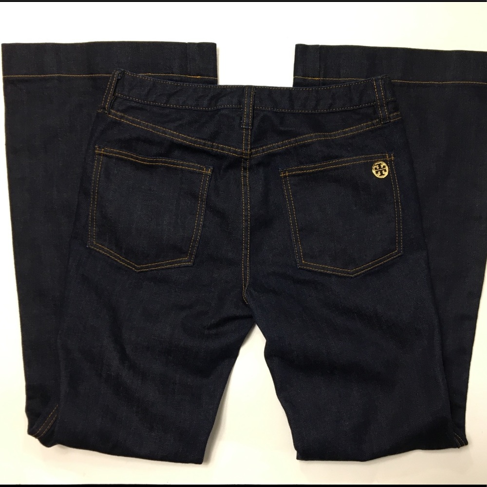 Tory Burch Jeans High Waisted Flare 28x31.5 Dark